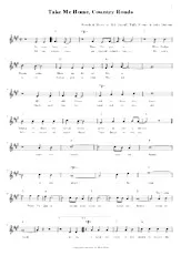 download the accordion score Take me home Country roads in PDF format