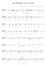 descargar la partitura para acordeón Take me home Country roads en formato PDF