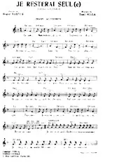 scarica la spartito per fisarmonica Je resterai seul(e) (Tango Chanson) in formato PDF
