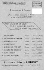 télécharger la partition d'accordéon Recueil 4 Rumbas et 4 Sambas :  (Mirage Créole + La rumba de Montmartre + Mi rumba de amor + Le beau Cubain + Boire un petit coup + La samba des chameaux + Samba Japonaise + la samba de Madame) au format PDF