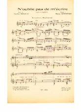scarica la spartito per fisarmonica N'oublie pas de m'écrire (Tango Chanté) in formato PDF