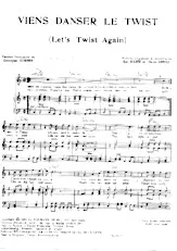 télécharger la partition d'accordéon Viens danser le twist (Let's twist again) (Chant : Johnny Hallyday) au format PDF