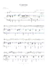 descargar la partitura para acordeón Czardas (Partie Violon + Piano) en formato PDF
