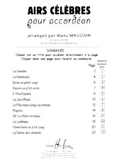 scarica la spartito per fisarmonica Album : Airs célèbres pour Accordéon arrangés par Manu Maugain (12 Titres) in formato PDF