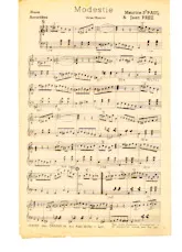 scarica la spartito per fisarmonica Modestie (Valse Musette) in formato PDF