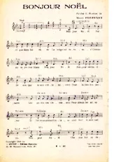 scarica la spartito per fisarmonica Bonjour Noël  in formato PDF