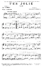scarica la spartito per fisarmonica T'es jolie (Valse) in formato PDF