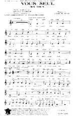 scarica la spartito per fisarmonica Vous seul (My Own) (Du film : Cet âge ingrat / That certain age) in formato PDF