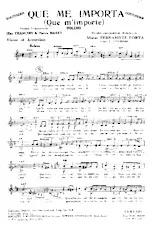 télécharger la partition d'accordéon Que Me Importa (Que m'importe) (Violon + Accordéon) au format PDF