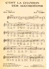scarica la spartito per fisarmonica C'est la chanson des accordéons (Chant : Georges Guétary) (Valse Chantée) in formato PDF
