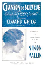 descargar la partitura para acordeón Chanson de Solvejg (Chant : Ninon Vallin) en formato PDF