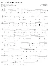scarica la spartito per fisarmonica Cent mille chansons in formato PDF