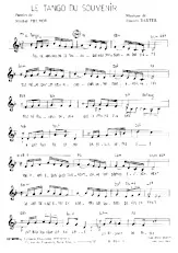 scarica la spartito per fisarmonica Le tango du souvenir in formato PDF