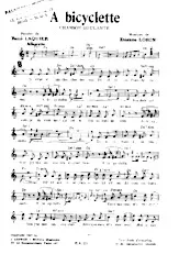 télécharger la partition d'accordéon A bicyclette (Chant : Bourvil) au format PDF