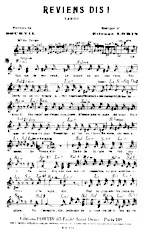 descargar la partitura para acordeón Reviens dis (Tango) en formato PDF