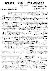 scarica la spartito per fisarmonica Echos des pâturages (2ème Accordéon) (Valse Suisse) in formato PDF
