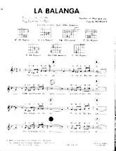 télécharger la partition d'accordéon La balanga (Chant : Bimbo Jet) au format PDF