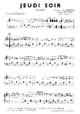 télécharger la partition d'accordéon Jeudi soir (Arrangement : Fernyse) (Fox Trot) au format PDF