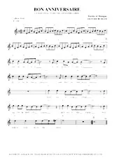 descargar la partitura para acordeón Bon anniversaire (+ Paroles) en formato PDF