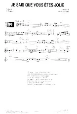 descargar la partitura para acordeón Je sais que vous êtes jolie en formato PDF