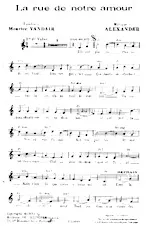télécharger la partition d'accordéon La rue de notre amour (Chant : Damia) (Valse) au format PDF