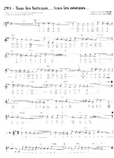 télécharger la partition d'accordéon Tous les bateaux Tous les oiseaux (Chant : Michel Polnareff) au format PDF