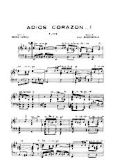 télécharger la partition d'accordéon Adios Corazon (Tango) au format PDF