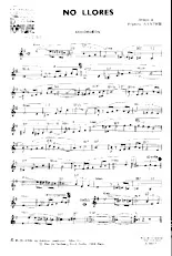 télécharger la partition d'accordéon No Llores (Rumba) au format PDF