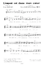 télécharger la partition d'accordéon L'espoir est dans mon cœur (Rumba Boléro) au format PDF