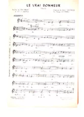 scarica la spartito per fisarmonica Le vrai bonheur (Arrangement : Robert Boutefeu) (Valse) in formato PDF