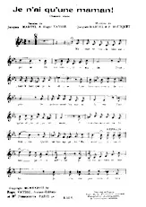 descargar la partitura para acordeón Je n'ai qu'une maman en formato PDF