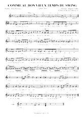 télécharger la partition d'accordéon Comme au bon vieux temps du swing (Quick Step) au format PDF