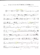 descargar la partitura para acordeón Faut pas pleurer comme ça en formato PDF