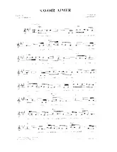 scarica la spartito per fisarmonica Savoir aimer (Chant : Florent Pagny) in formato PDF