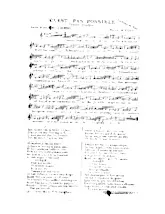 download the accordion score C'est pas possible in PDF format