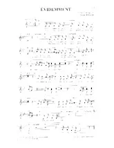 scarica la spartito per fisarmonica Evidemment (Chant : France Gall) in formato PDF