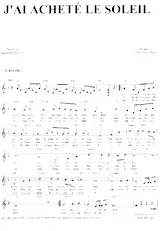 scarica la spartito per fisarmonica J'ai acheté le Soleil (Boléro) in formato PDF