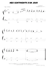 télécharger la partition d'accordéon Mes sentiments d'un jour (Ballade) au format PDF