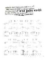 download the accordion score C'est pas vrai (+ Paroles) in PDF format