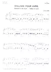 télécharger la partition d'accordéon Ballade pour avril (1er Accordéon) au format PDF