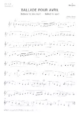 télécharger la partition d'accordéon Ballade pour avril (2ème Accordéon) au format PDF