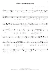 download the accordion score I can't stop loving you in PDF format