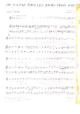 descargar la partitura para acordeón On n'a pas tous les jours vingt ans en formato PDF