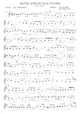 télécharger la partition d'accordéon Notre amour en automne (Slow Rock) au format PDF