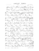 scarica la spartito per fisarmonica Amour perdu (Tango Chanté) in formato PDF