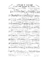 scarica la spartito per fisarmonica Amar Y Vivir (C'est ma raison de vivre) (Violon + Accordéon) in formato PDF