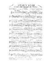 télécharger la partition d'accordéon Amar Y Vivir (C'est ma raison de vivre) (Violon + Accordéon) au format PDF