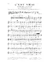 descargar la partitura para acordeón C'est vrai en formato PDF