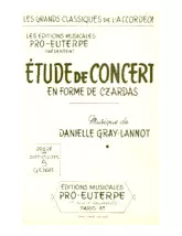 télécharger la partition d'accordéon Etude de concert en forme de Czardas au format PDF