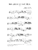 descargar la partitura para acordeón Mon cœur le sait déjà (Tango) en formato PDF